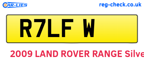 R7LFW are the vehicle registration plates.