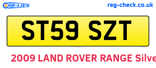 ST59SZT are the vehicle registration plates.