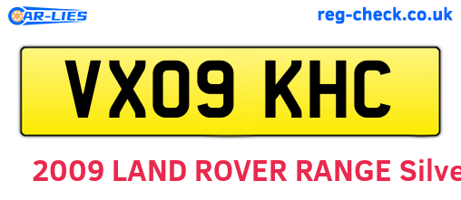 VX09KHC are the vehicle registration plates.