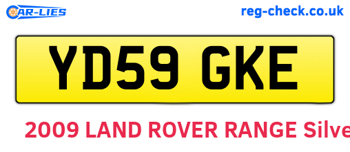YD59GKE are the vehicle registration plates.