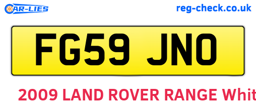 FG59JNO are the vehicle registration plates.