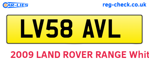LV58AVL are the vehicle registration plates.