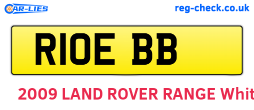 R10EBB are the vehicle registration plates.