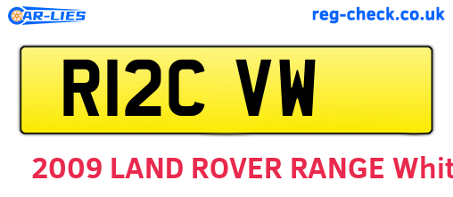 R12CVW are the vehicle registration plates.