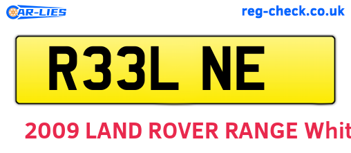R33LNE are the vehicle registration plates.
