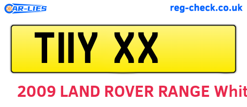 T11YXX are the vehicle registration plates.