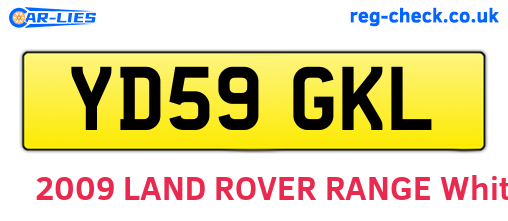 YD59GKL are the vehicle registration plates.