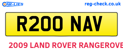 R200NAV are the vehicle registration plates.