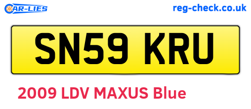 SN59KRU are the vehicle registration plates.