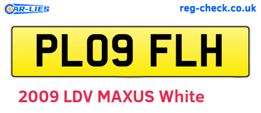 PL09FLH are the vehicle registration plates.