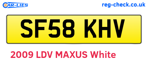 SF58KHV are the vehicle registration plates.