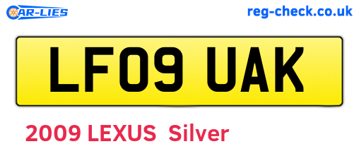 LF09UAK are the vehicle registration plates.