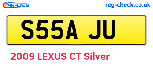 S55AJU are the vehicle registration plates.