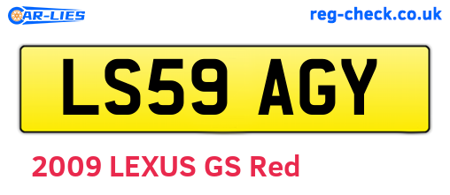 LS59AGY are the vehicle registration plates.
