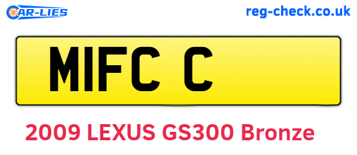 M1FCC are the vehicle registration plates.