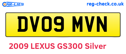 DV09MVN are the vehicle registration plates.