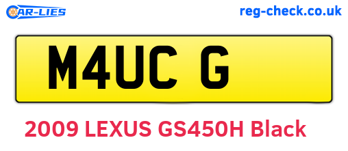 M4UCG are the vehicle registration plates.