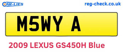 M5WYA are the vehicle registration plates.