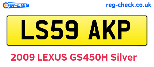 LS59AKP are the vehicle registration plates.