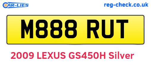 M888RUT are the vehicle registration plates.