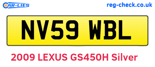 NV59WBL are the vehicle registration plates.