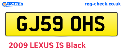 GJ59OHS are the vehicle registration plates.