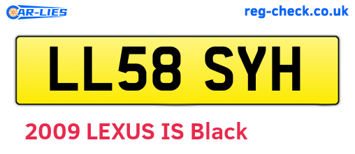 LL58SYH are the vehicle registration plates.