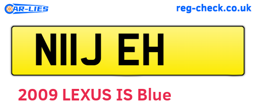 N11JEH are the vehicle registration plates.