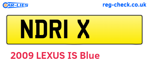 NDR1X are the vehicle registration plates.