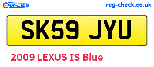 SK59JYU are the vehicle registration plates.