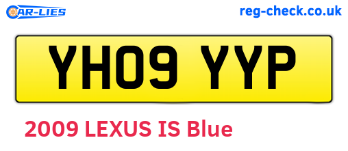 YH09YYP are the vehicle registration plates.