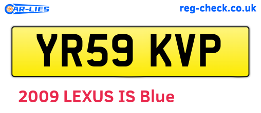 YR59KVP are the vehicle registration plates.