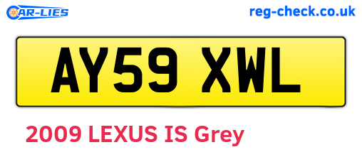 AY59XWL are the vehicle registration plates.