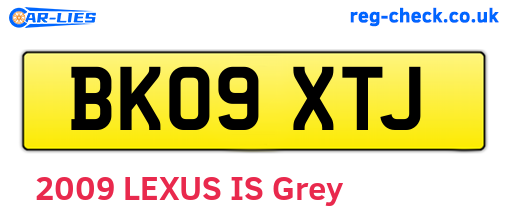 BK09XTJ are the vehicle registration plates.