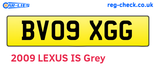 BV09XGG are the vehicle registration plates.
