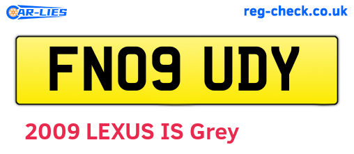 FN09UDY are the vehicle registration plates.