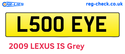 L500EYE are the vehicle registration plates.