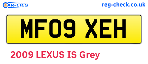MF09XEH are the vehicle registration plates.