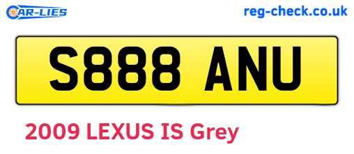 S888ANU are the vehicle registration plates.