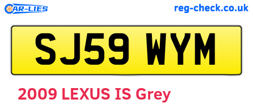SJ59WYM are the vehicle registration plates.
