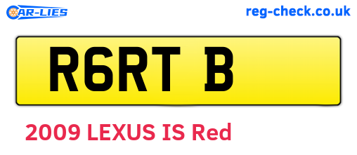 R6RTB are the vehicle registration plates.