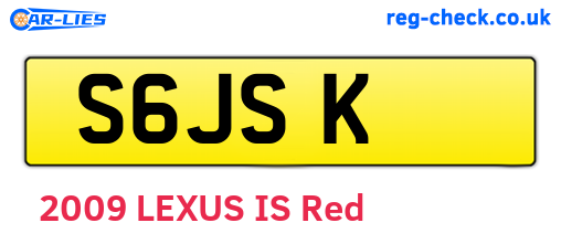 S6JSK are the vehicle registration plates.
