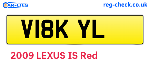 V18KYL are the vehicle registration plates.