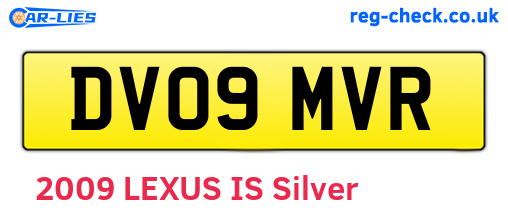 DV09MVR are the vehicle registration plates.