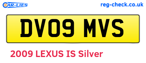 DV09MVS are the vehicle registration plates.