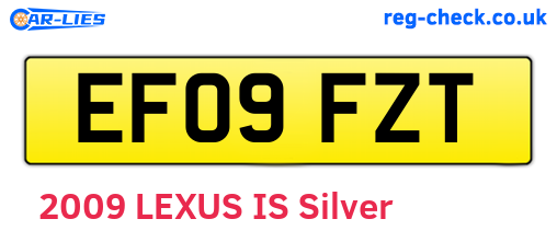 EF09FZT are the vehicle registration plates.