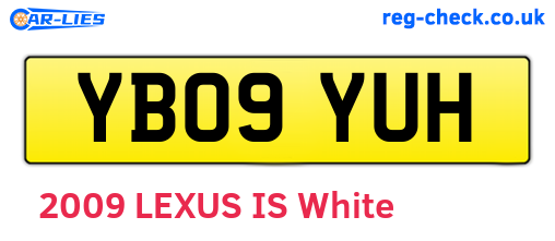 YB09YUH are the vehicle registration plates.