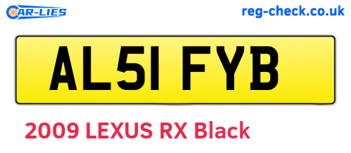 AL51FYB are the vehicle registration plates.