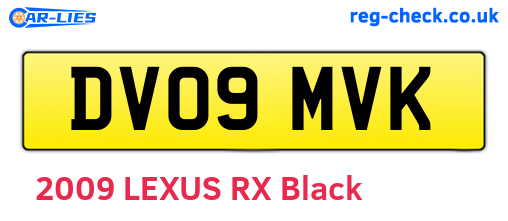 DV09MVK are the vehicle registration plates.