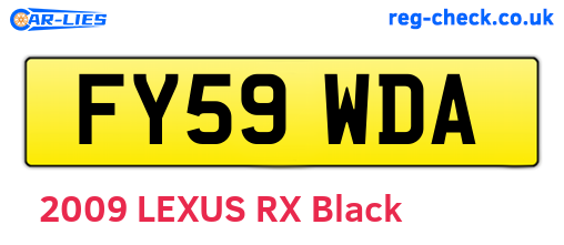 FY59WDA are the vehicle registration plates.
